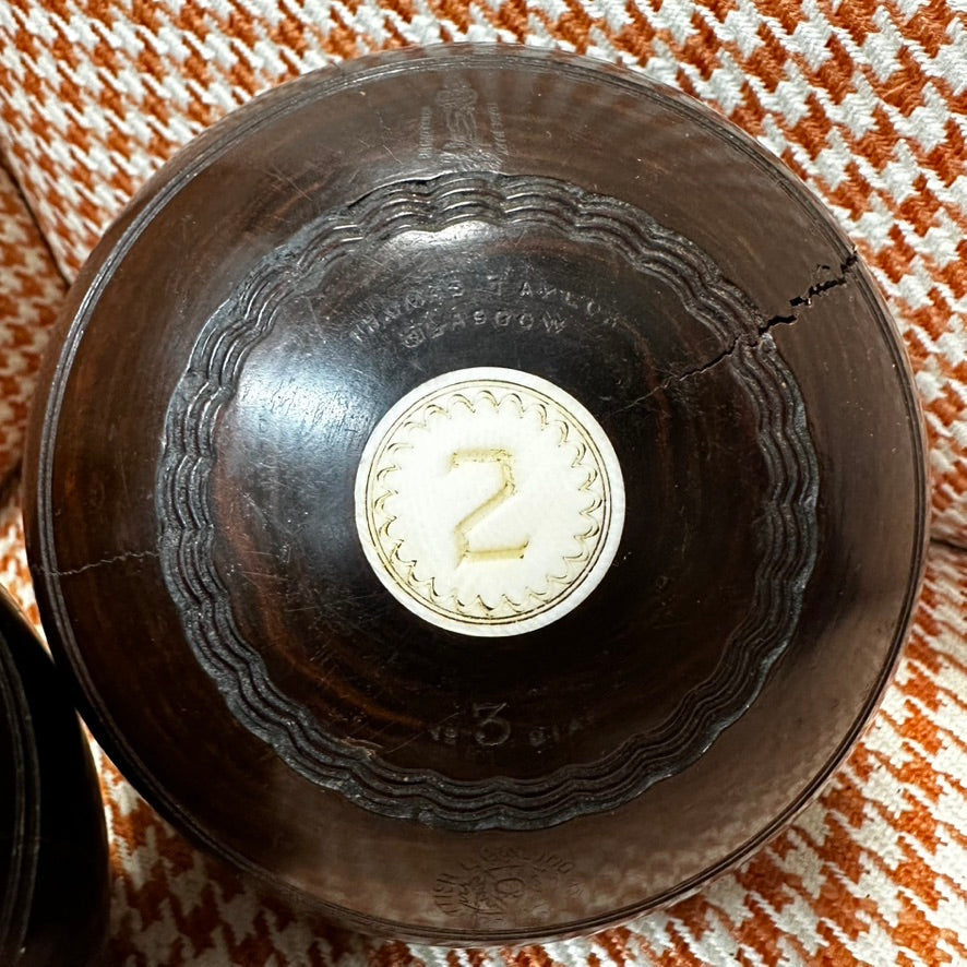 Pair Scottish Garden Bowls by Thomas Taylor DRS