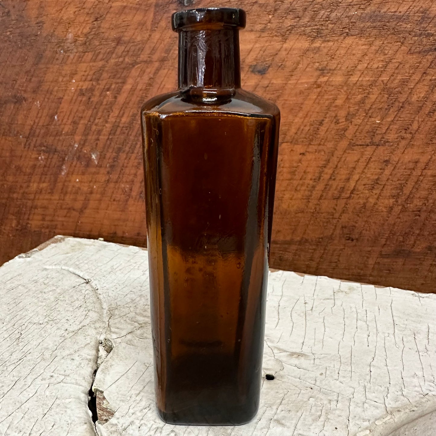 Tall Boot’s Cash Chemists Square Amber Bottle