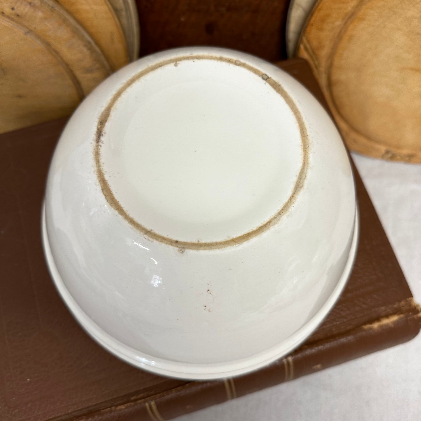 Harrods Ironstone Pudding Bowl w/Blue Logo