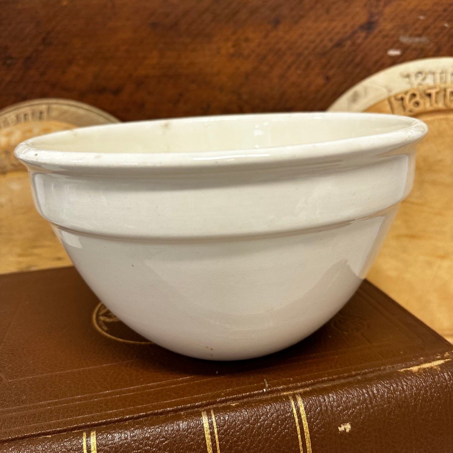 Harrods Ironstone Pudding Bowl w/Blue Logo