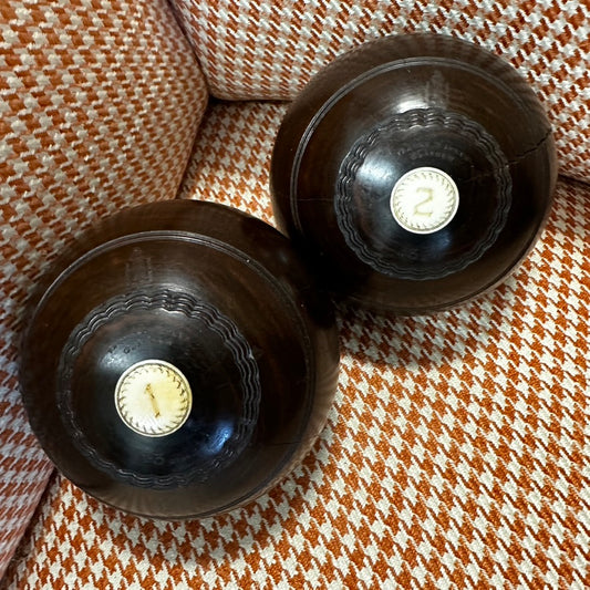 Pair Scottish Garden Bowls by Thomas Taylor DRS