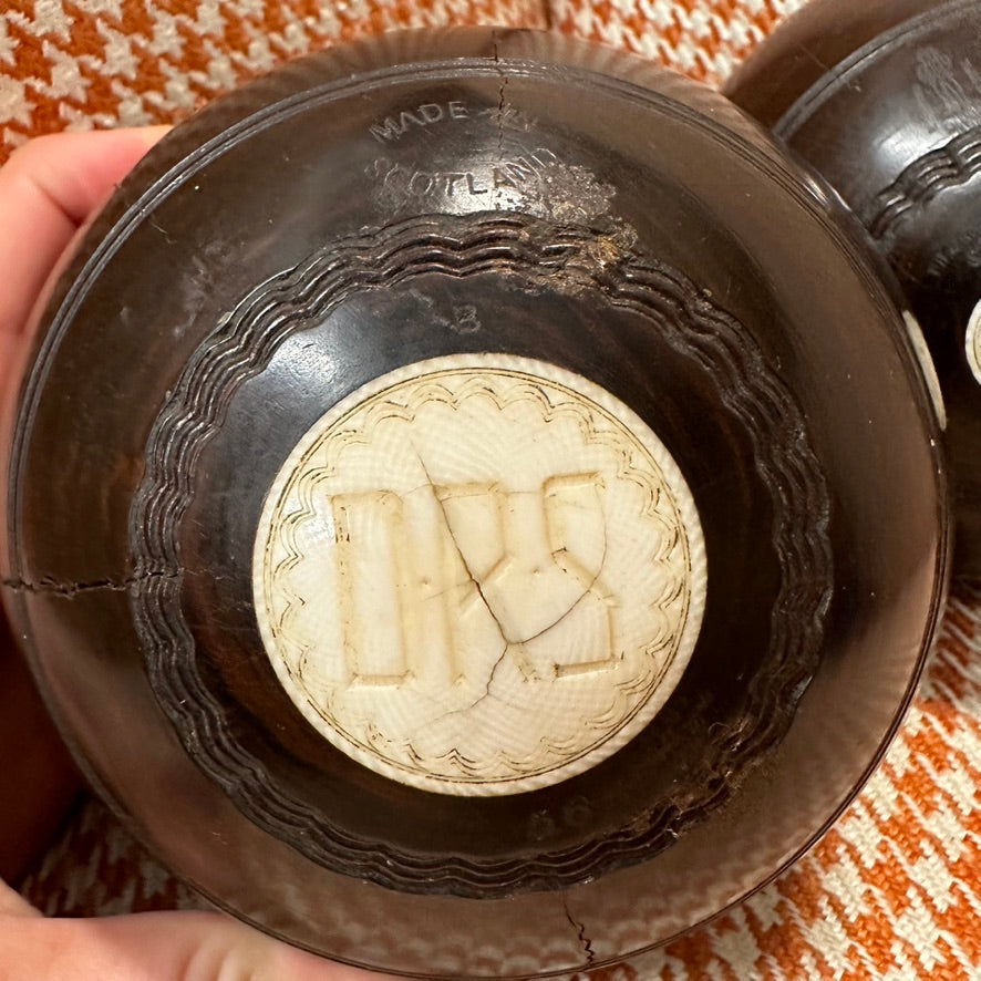 Pair Scottish Garden Bowls by Thomas Taylor DRS