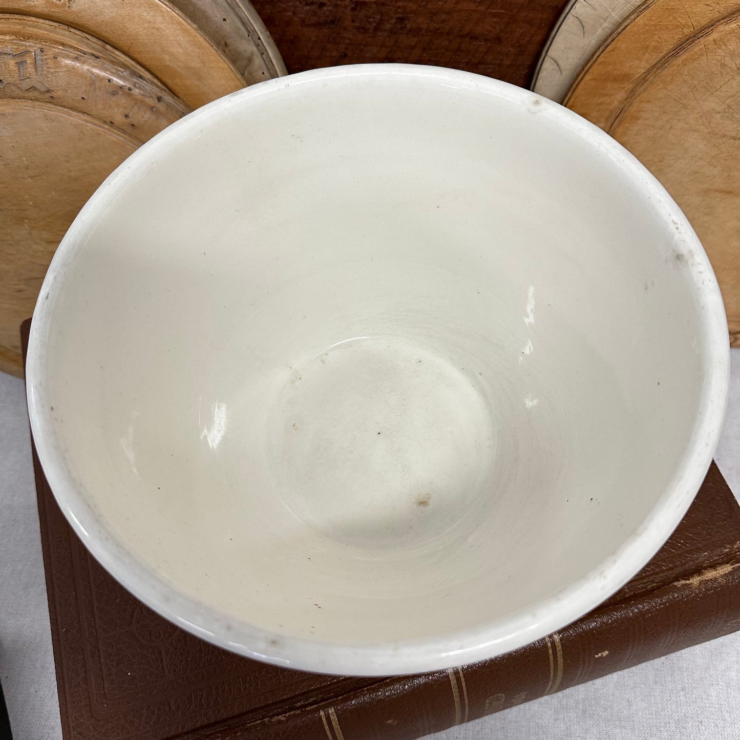Harrods Ironstone Pudding Bowl w/Blue Logo