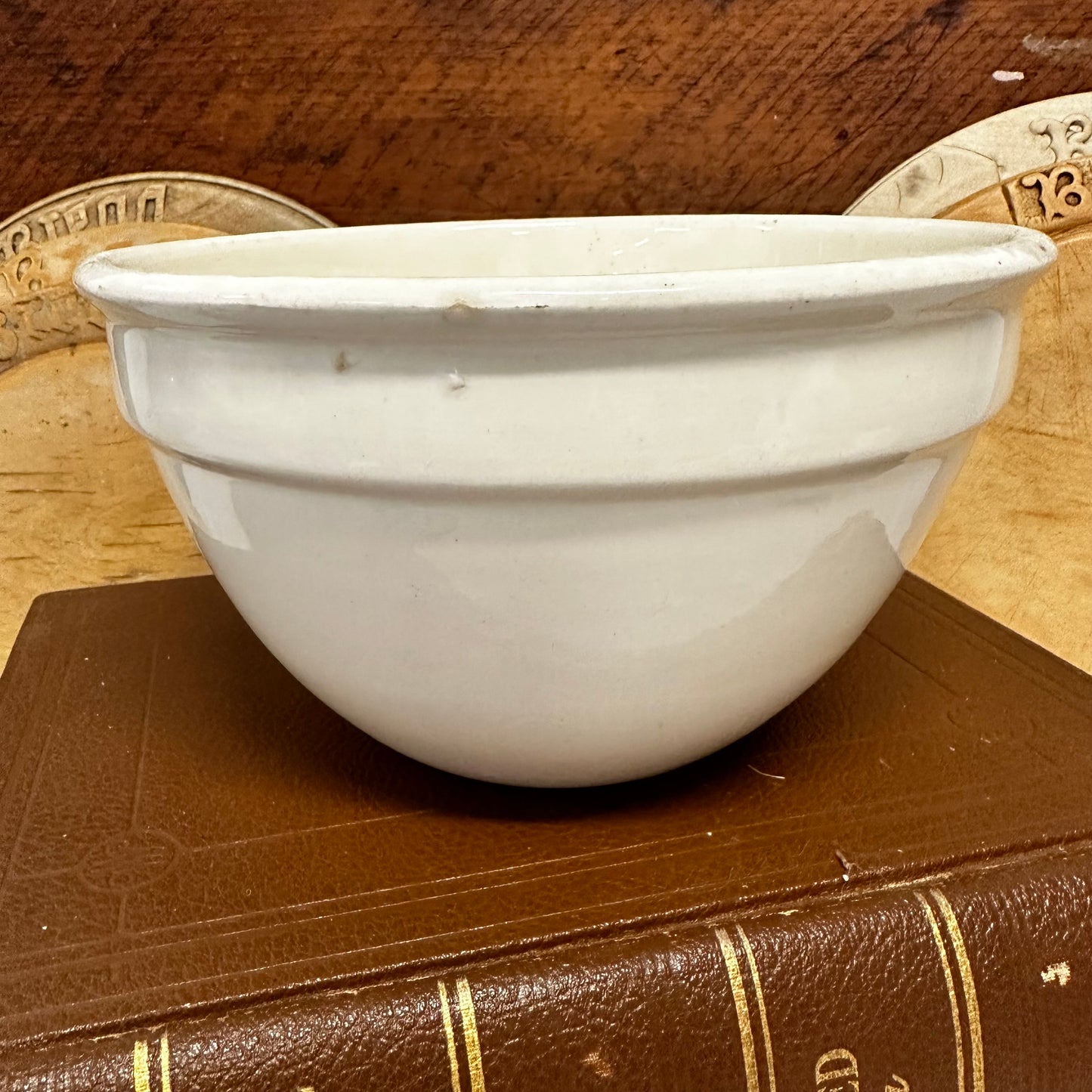 Harrods Ironstone Pudding Bowl w/Blue Logo