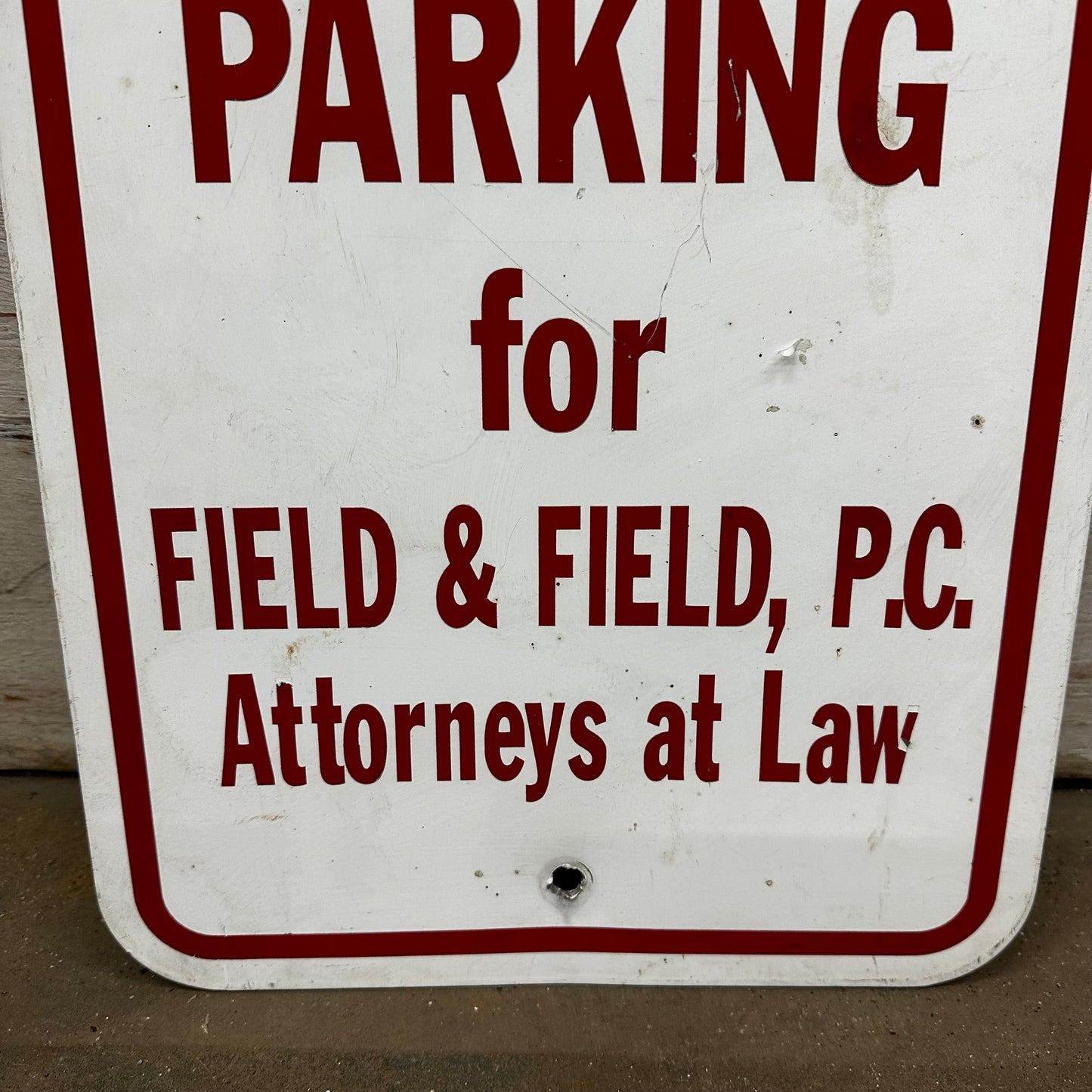 Two Reserved Parking Signs Field & Field