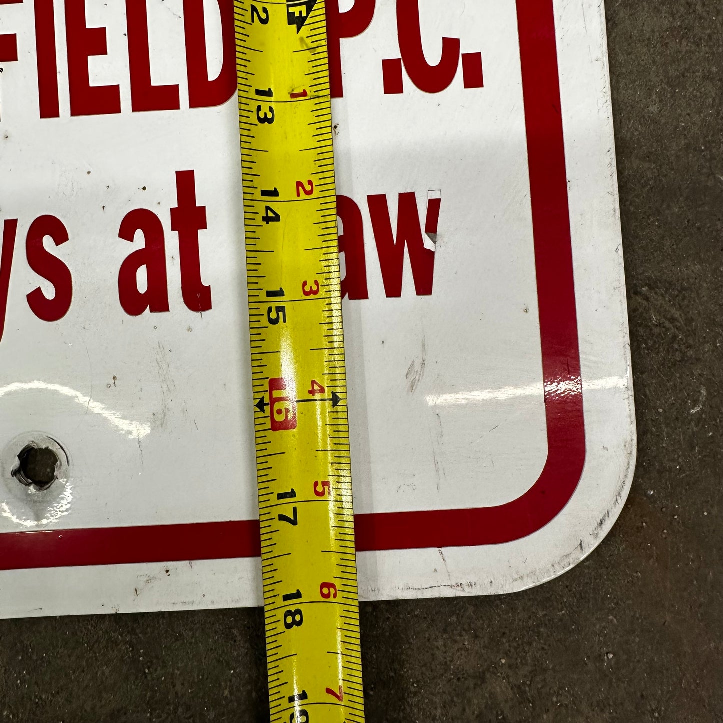 Two Reserved Parking Signs Field & Field