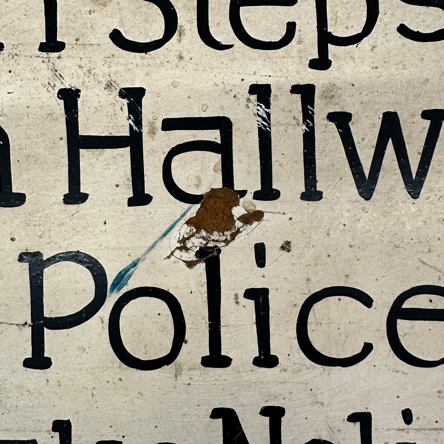 Handpainted No Loitering Wooden Sign