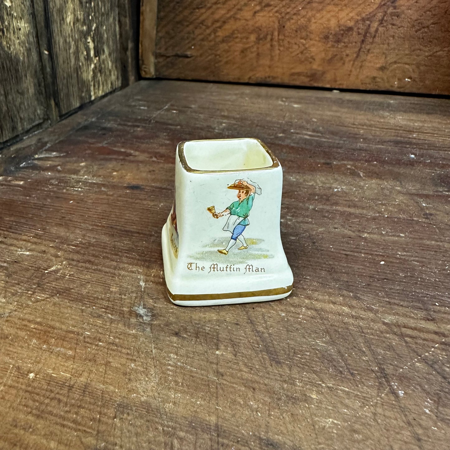 Royal Winton Grimwades Toothpick Holder Mustard Pot Old English Markets