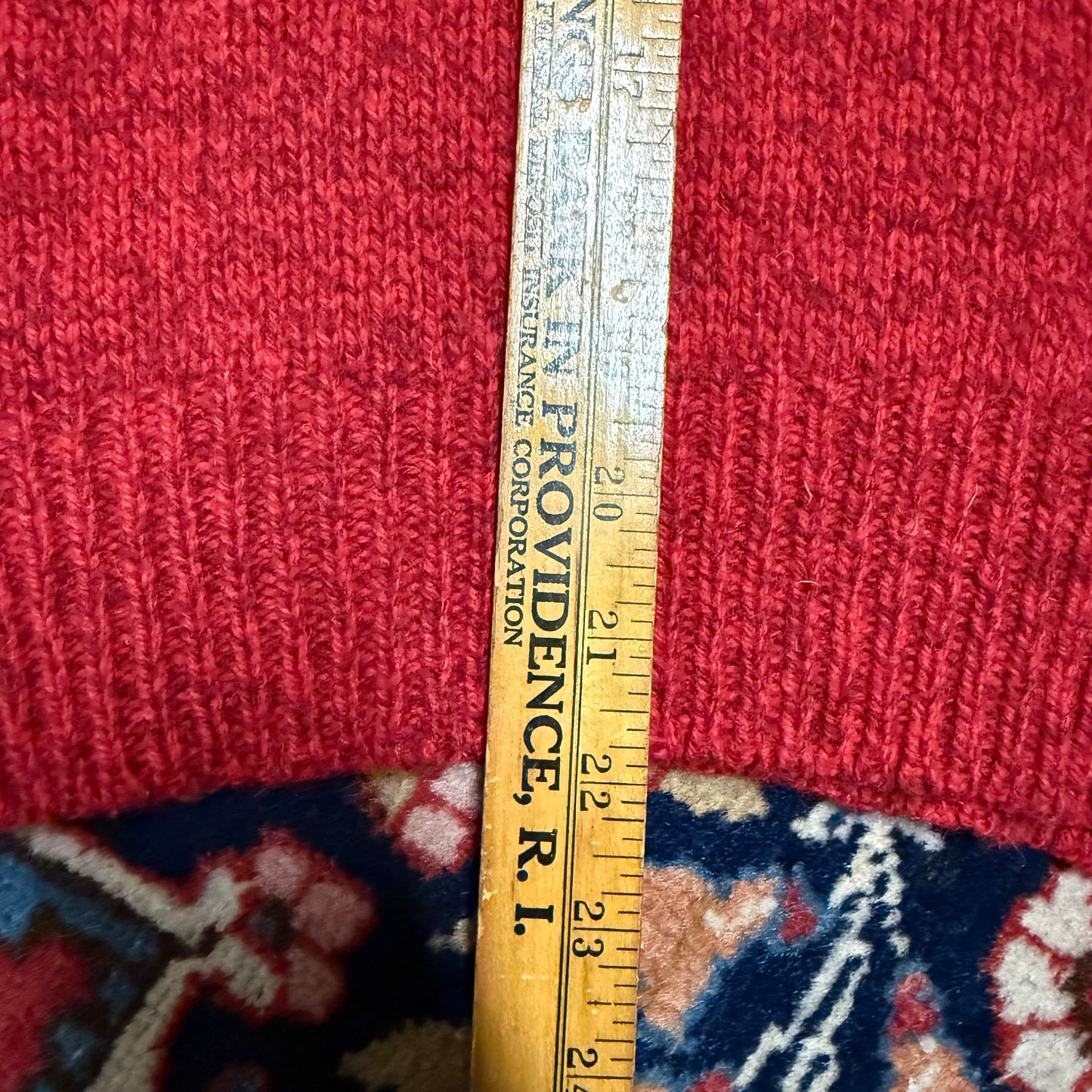 Vintage LL Bean Red Wool Crewneck Sweater Medium