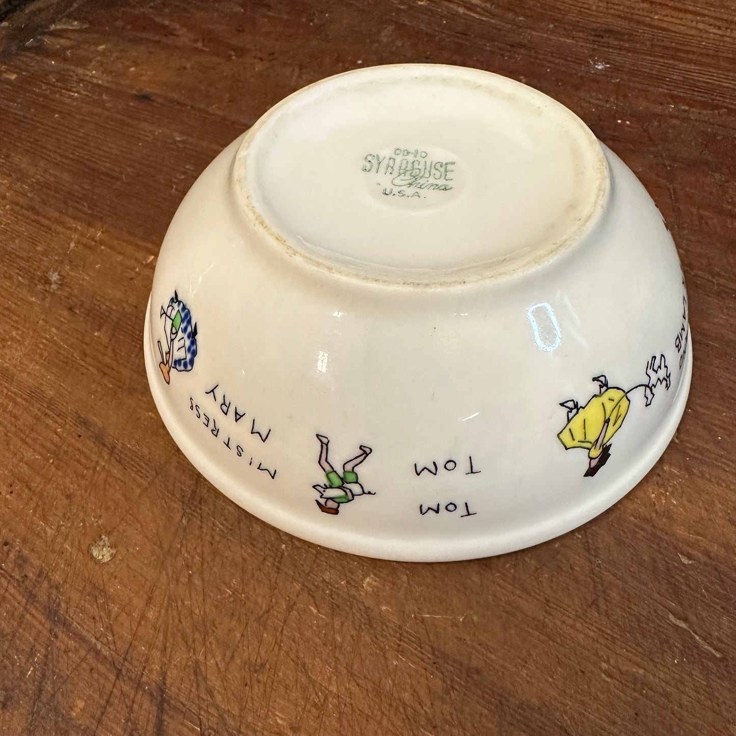 Nursery Rhyme Chili Bowl Restaurantware Syracuse China 1949