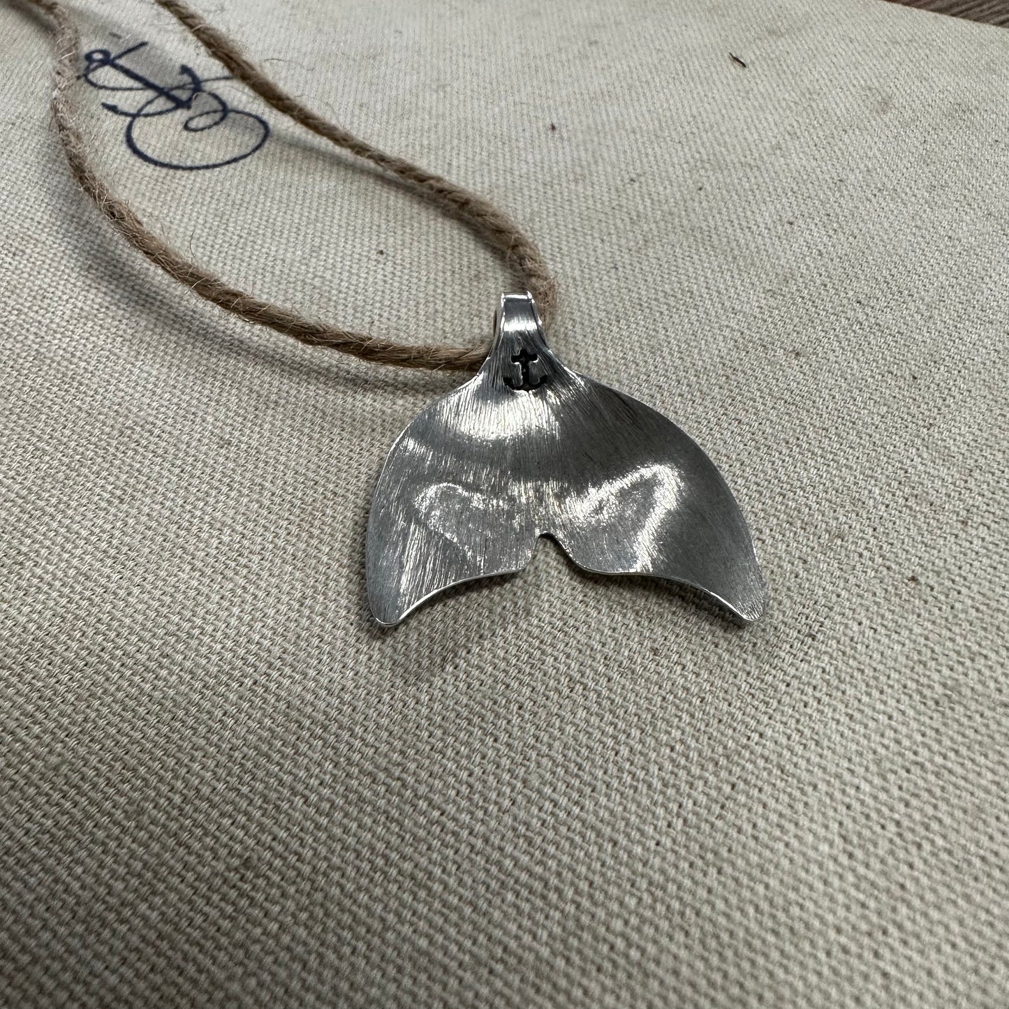 Medium Mermaid Tail Pendant w/Anchor