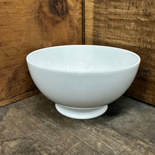 White Café au Lait Bowls Simple Fluted French 1035 1036