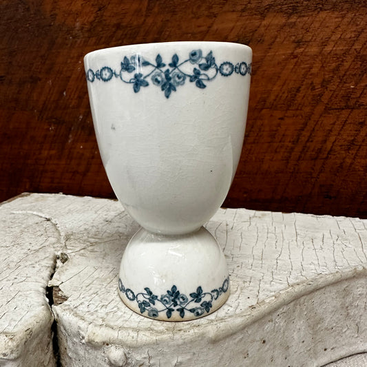 Maddock Ironstone Double Egg Cup Teal Transfer