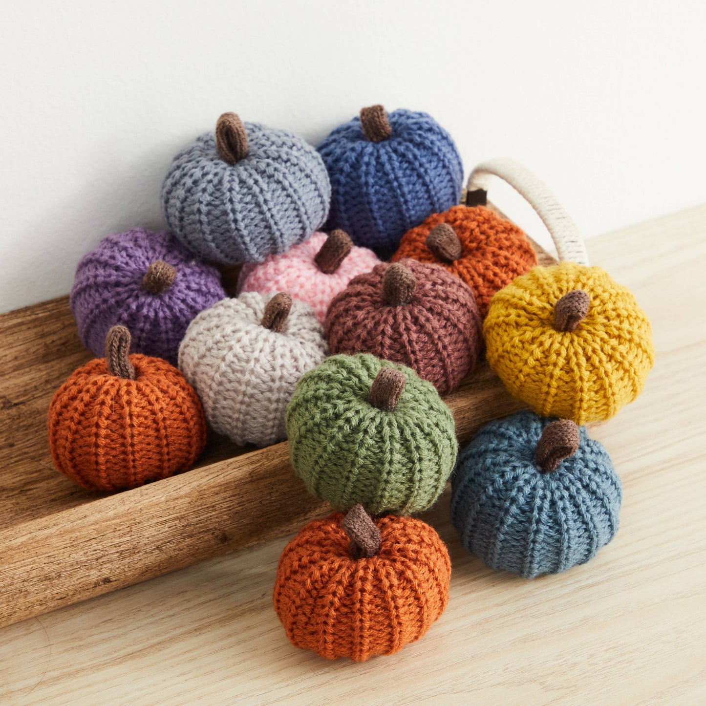 Gray Knit Pumpkins