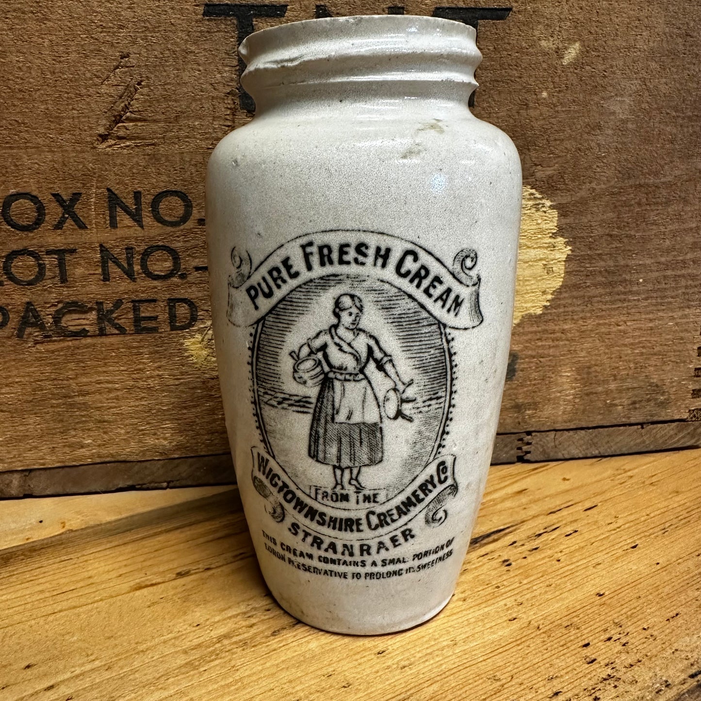 Antique Rare Tall Wigtownshire Creamery Cream Pot