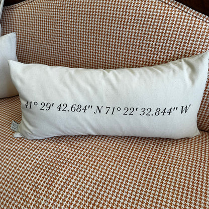 Jamestown, RI Coordinates Lumbar Pillow