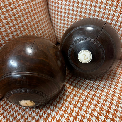 Pair Scottish Garden Bowls by Thomas Taylor DRS