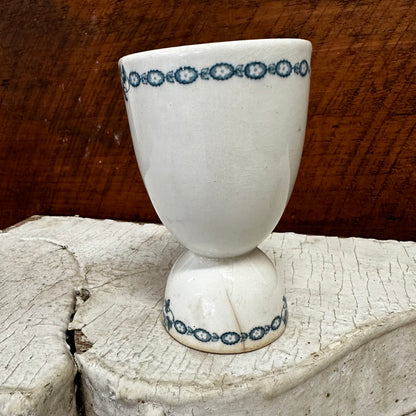 Maddock Ironstone Double Egg Cup Teal Transfer