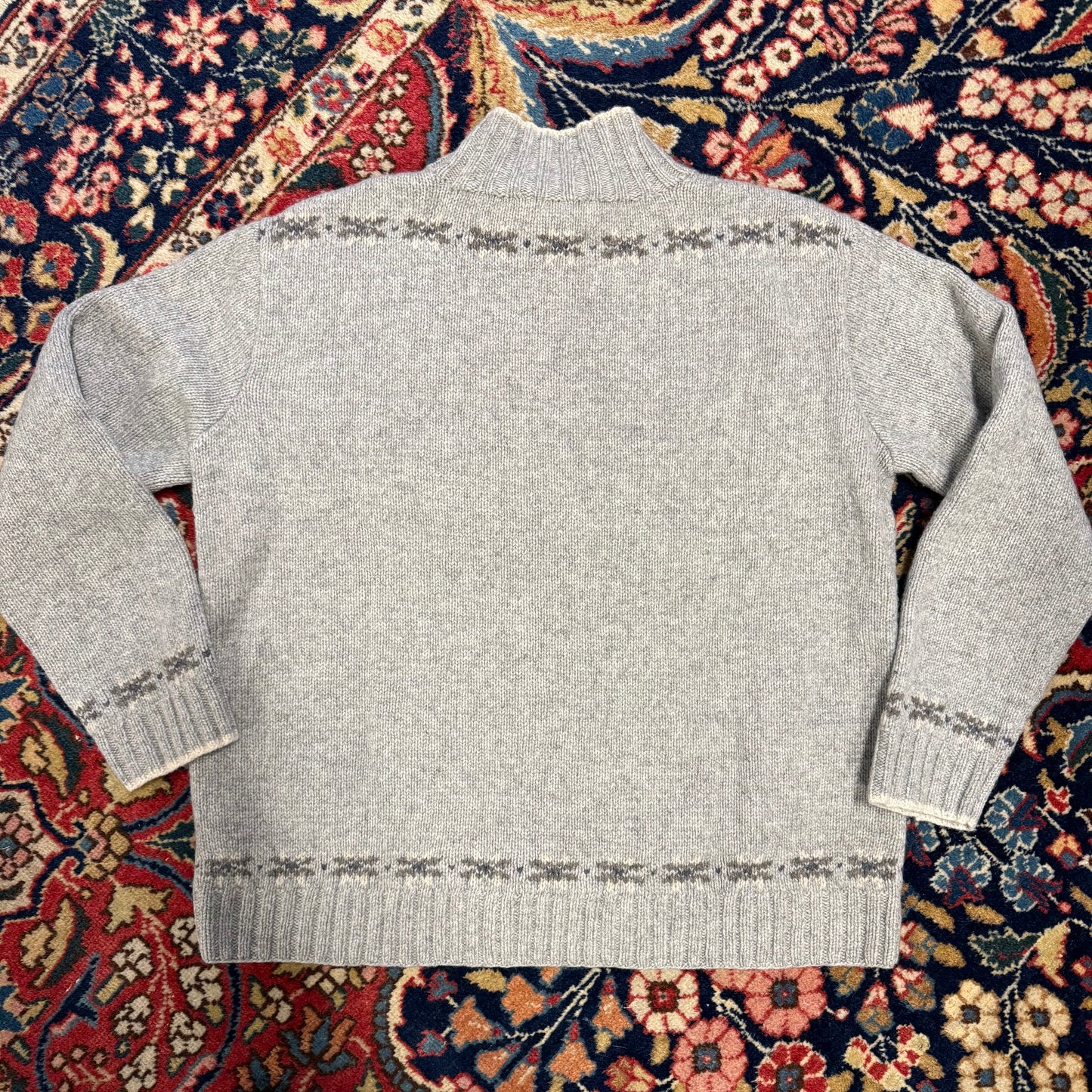 Vintage Lauren Ralph Lauren Handknit Polar Bear Family Mockneck Sweater