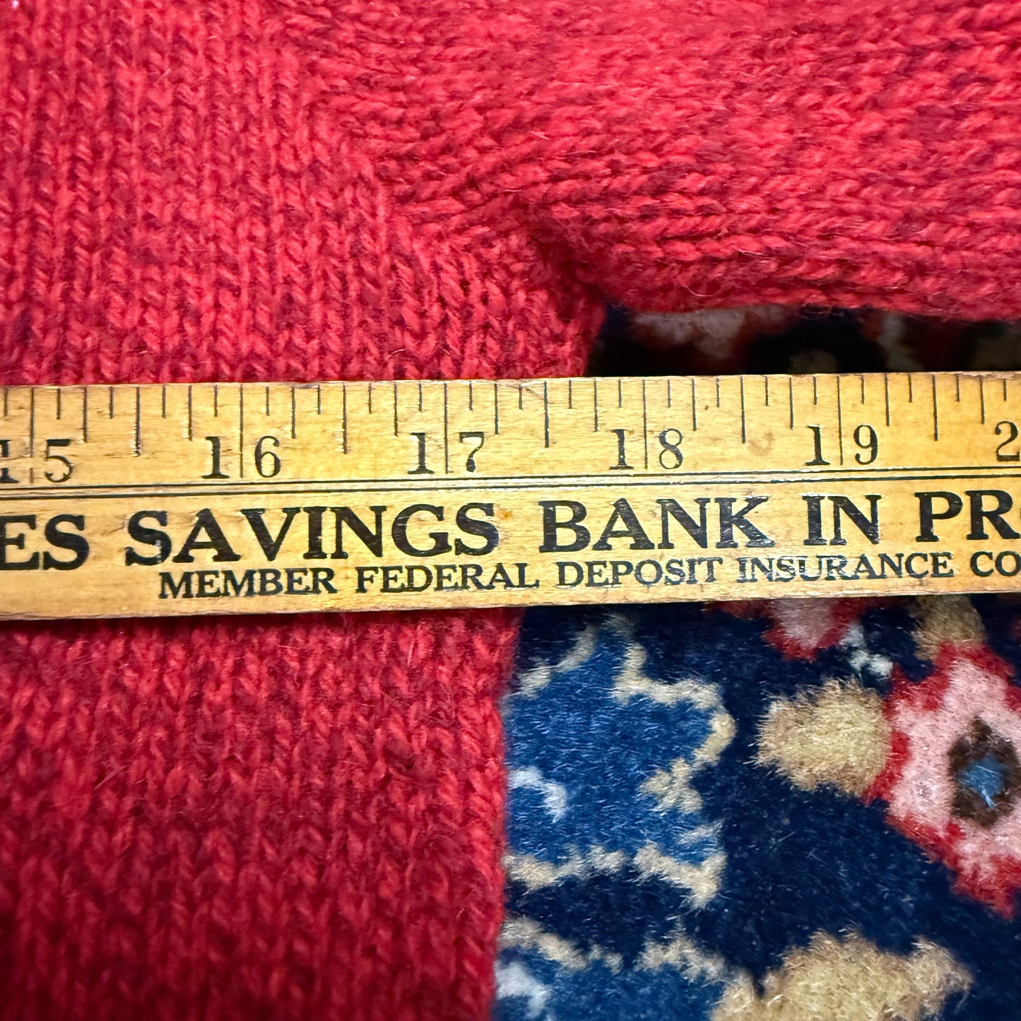 Vintage LL Bean Red Wool Crewneck Sweater Medium