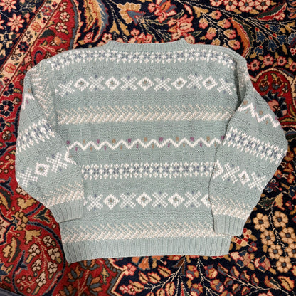 Vintage LL Bean Seafoam Green Sweater
