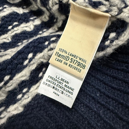 LL Bean Navy Birdseye Sweater
