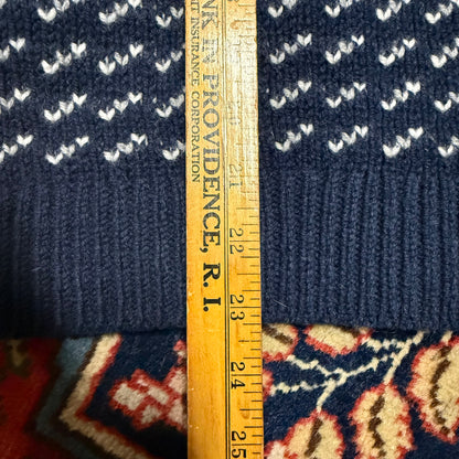 LL Bean Navy Birdseye Sweater