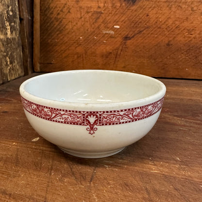 Red Pattern Restaurantware Chili Bowl Shenango China