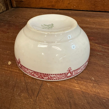 Red Pattern Restaurantware Chili Bowl Shenango China