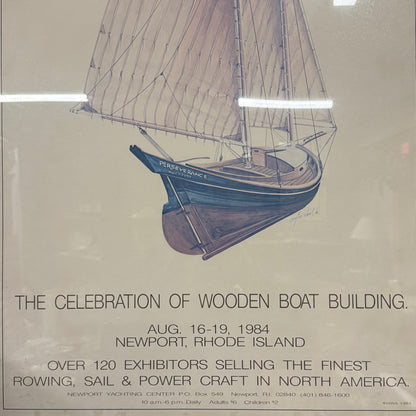 Framed 1984 Newport Wooden Boat Show Poster