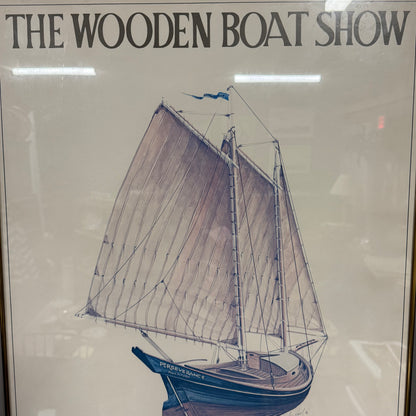 Framed 1984 Newport Wooden Boat Show Poster
