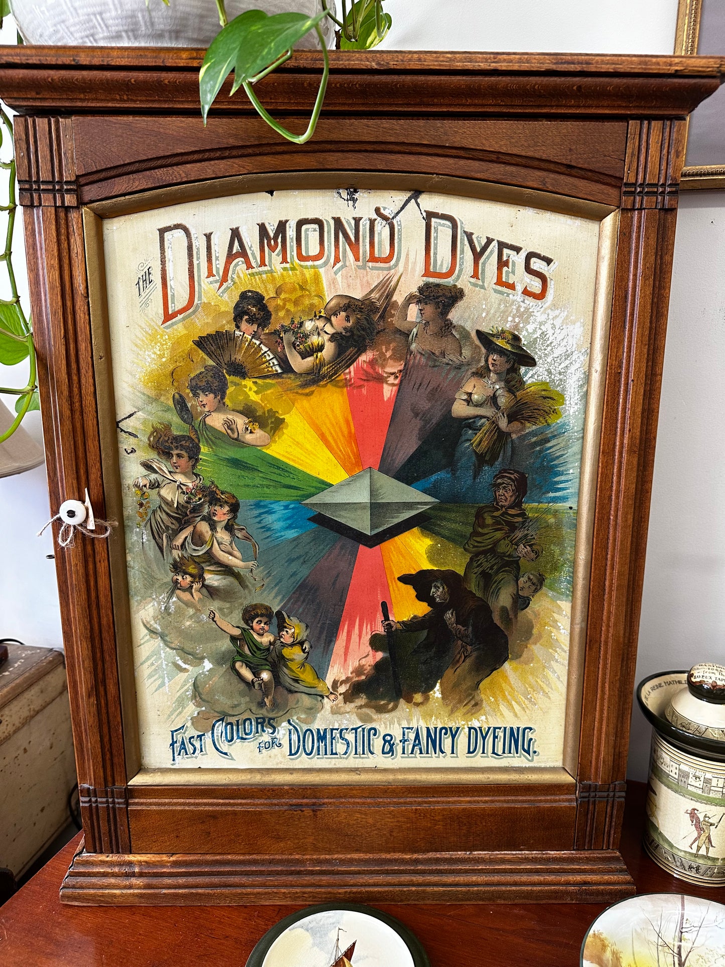 Diamond Dyes Store Display Cabinet - Evolution of Woman