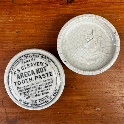Cleaver's Toothpaste Pot and Lid