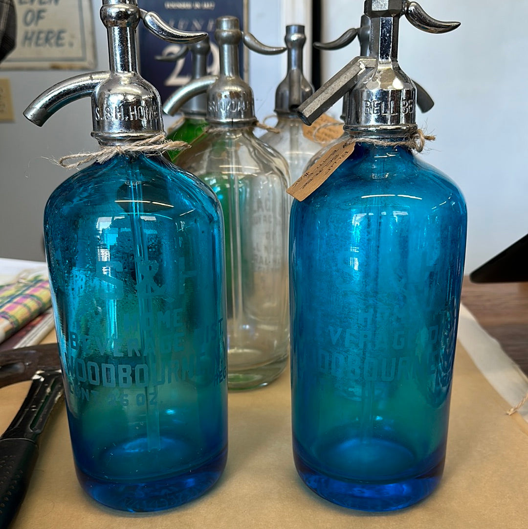 Blue Seltzer Bottle