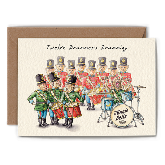 Twelve Drummers Drumming Card