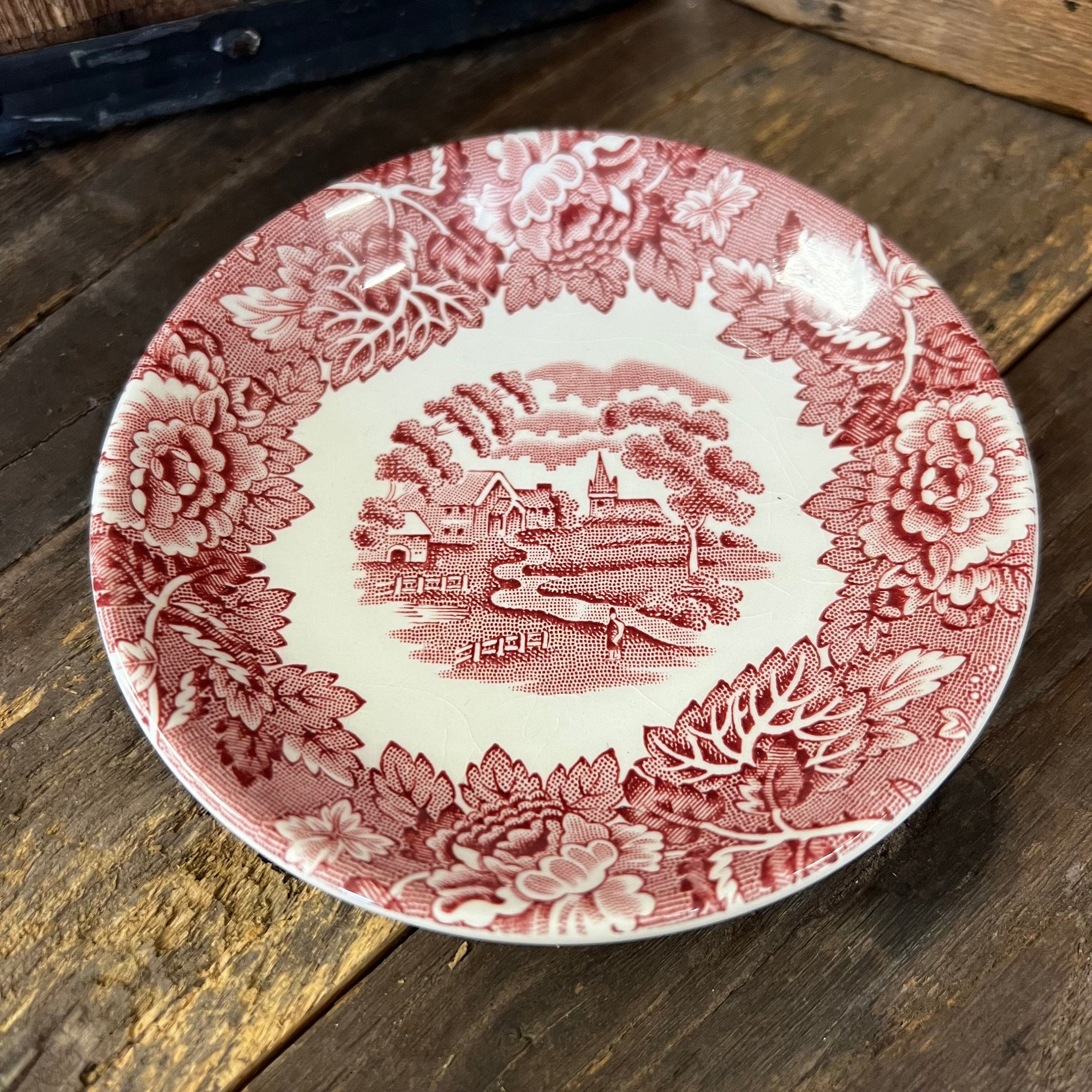 Small Plate Wood & Sons Enoch Woods Woods Ware Pink Transferware