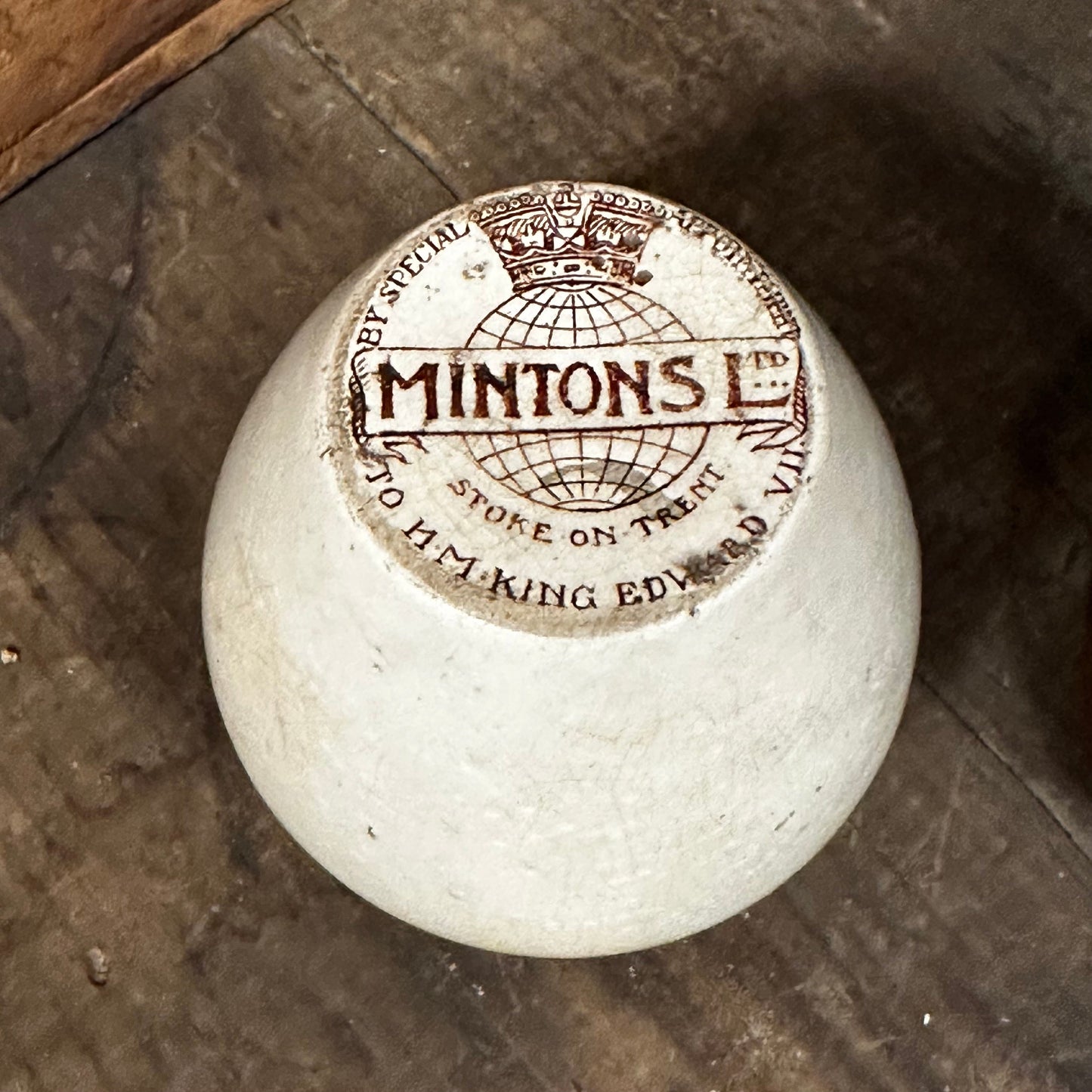 Mintons Colman's Mustard King Edward VII Coronation Commemorative Pot 1021 1022