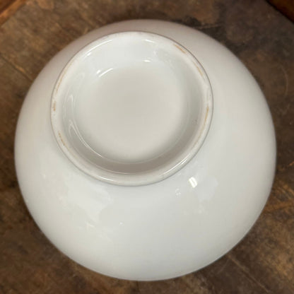 White Café au Lait Bowls Simple Fluted French 1035 1036