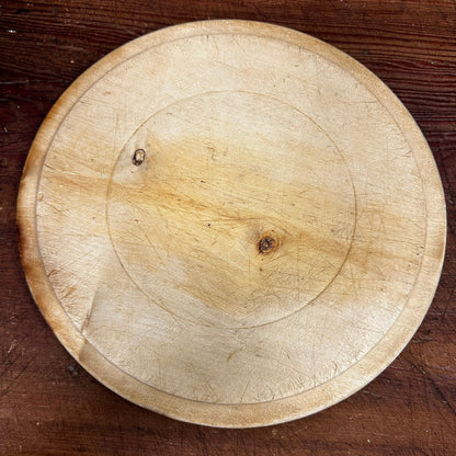 Carved Wooden Round Bread Board